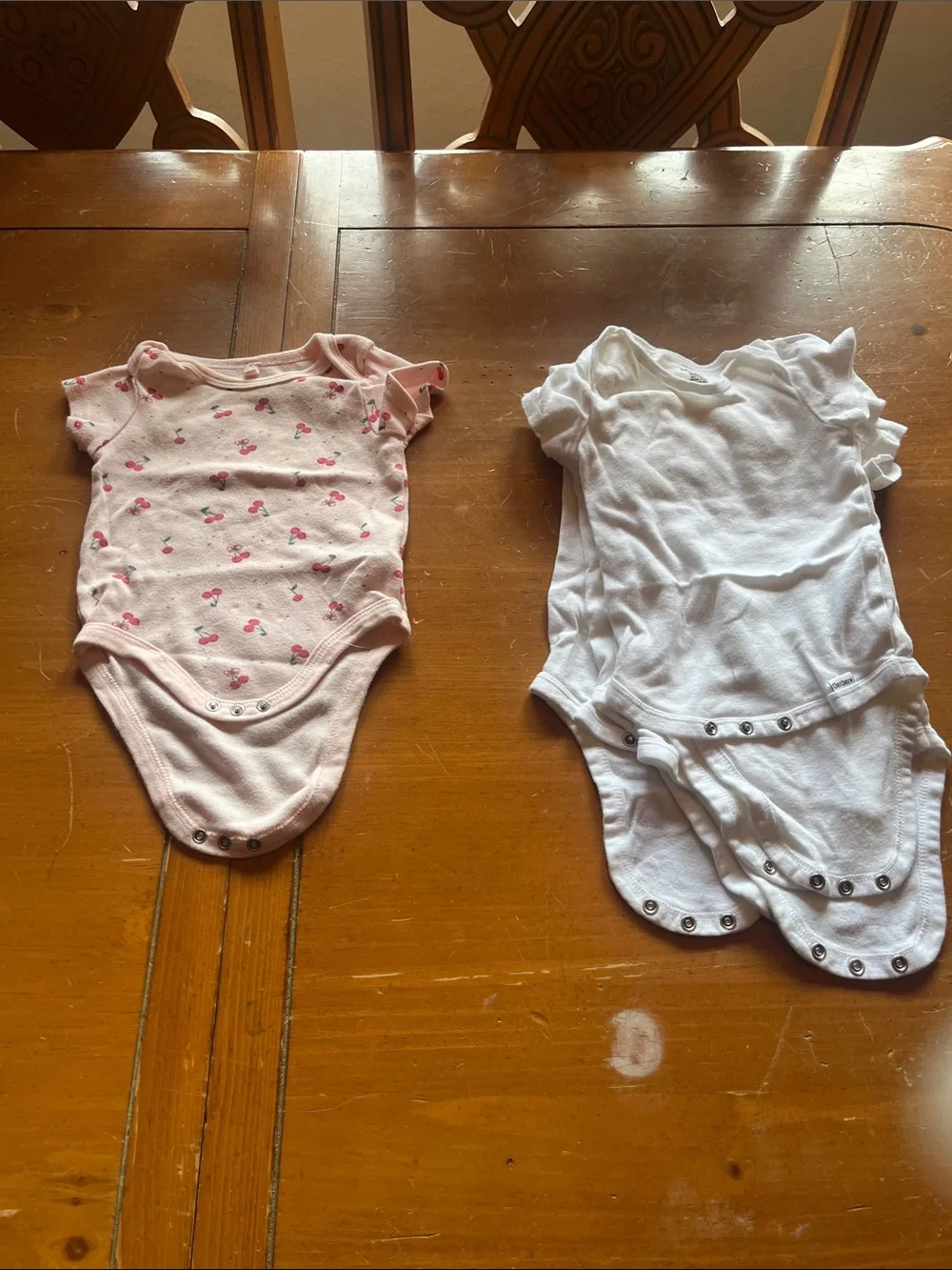 Mixed Pastel Baby One-Piece Bodysuit Set - Pink, Peach, Blue, Ivory